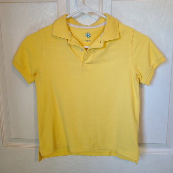(1562) J.KHAKI Boys Casual Short Sleeve Polo Shirt,  Size: 7 Color: Yellow - Picture 3 of 13